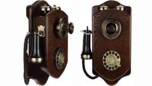 PARANORMALIDADES - IMAGEN - PRODUCTOS - ZARTPMO TeléFono Retro Dial Giratorio De Madera Montado En La Pared Europeo TeléFono Antiguo Cable del Hotel TeléFono Fijo - 01