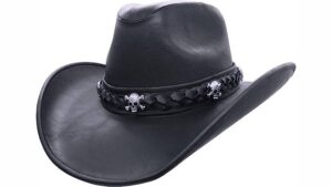 PARANORMALIDADES Com - IMAGEN - tienda online - Un Fantasma El Vaquero en el Balcón - FABELLINO Sombrero Texana California Piel Vegana - 02