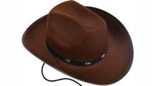 PARANORMALIDADES Com - IMAGEN - tienda online - Un Fantasma El Vaquero en el Balcón - Kangaroo Brown Studded Cowboy Hat - 03